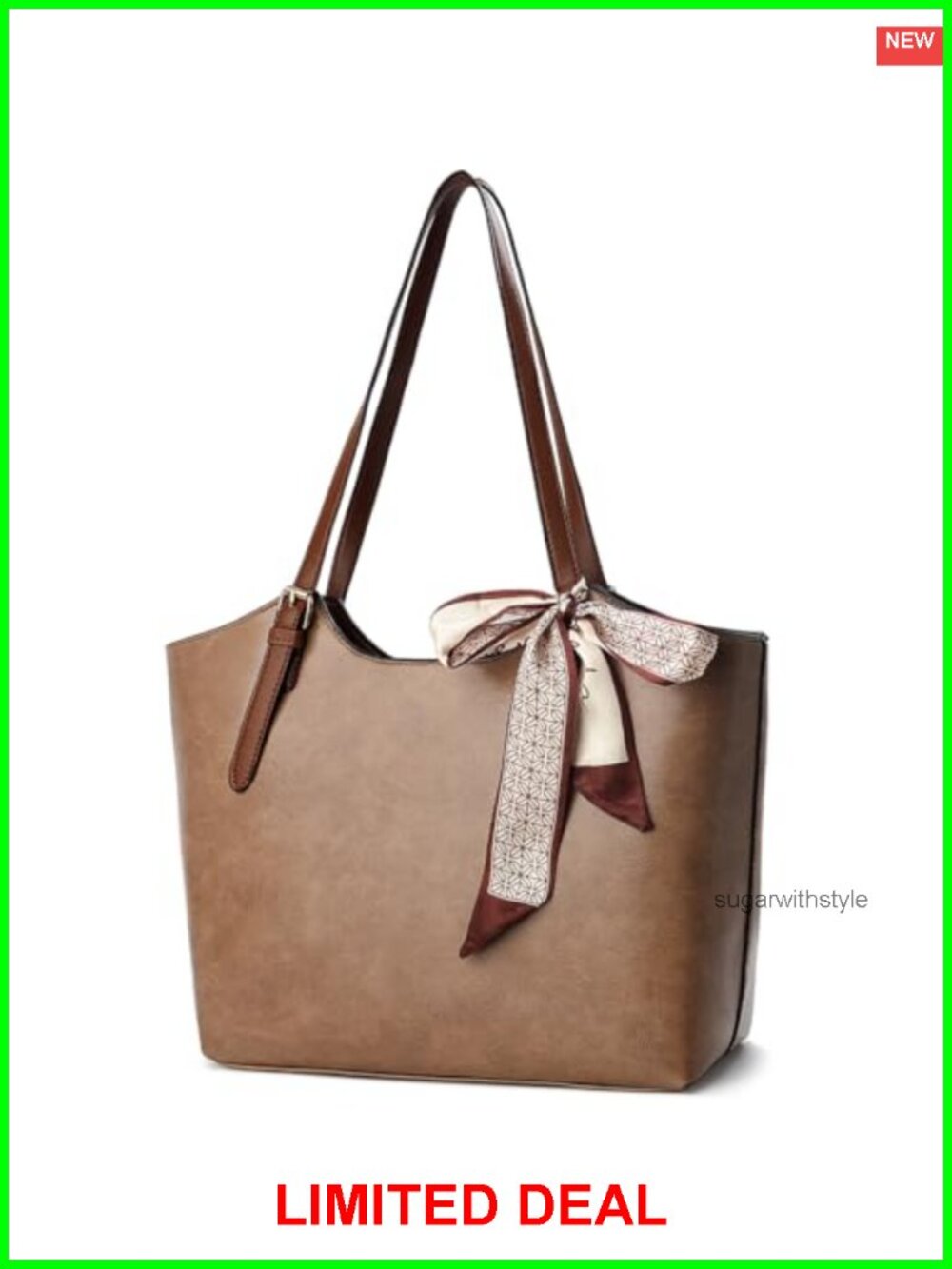 PU Leather Tote Bag Top Handle Satchel Shoulder Hobo Purse